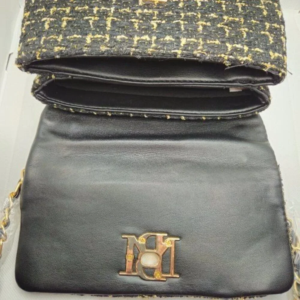 Badgley Mischka Boucle Messenger‎ Crossbody - Black